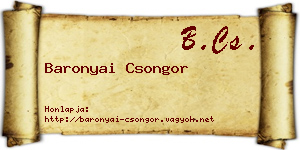 Baronyai Csongor névjegykártya
